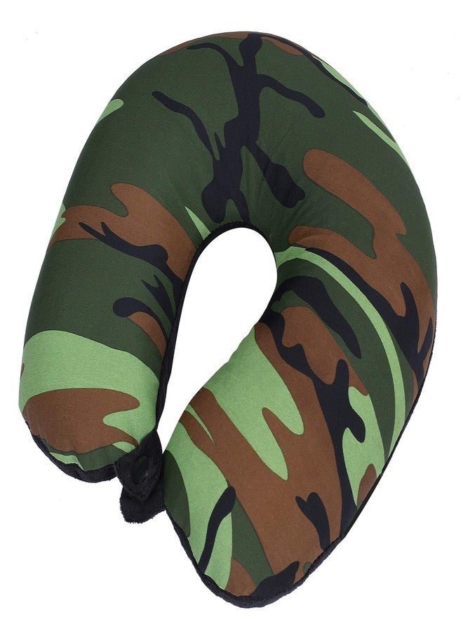 Metron- Army Jungle Print Dual Comfort Micro Beads U Shaped Travel Pillow Airplane Car Bus Comfort Head Support Neck & Cervical Pillow - Image 1